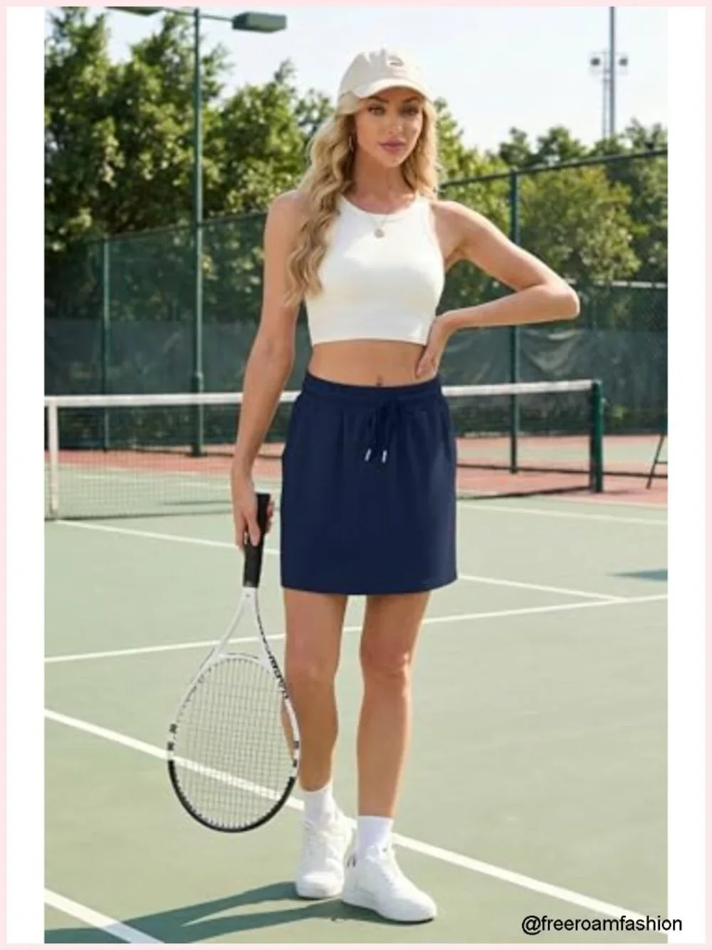 2-in-1 Active Skort with Built-in Shorts & Pockets for Golf Tennis Hiking